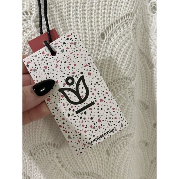 Small Andree by Unit Women's Size  Small White Long Sleeve Sweater New - Picture 5 of 9